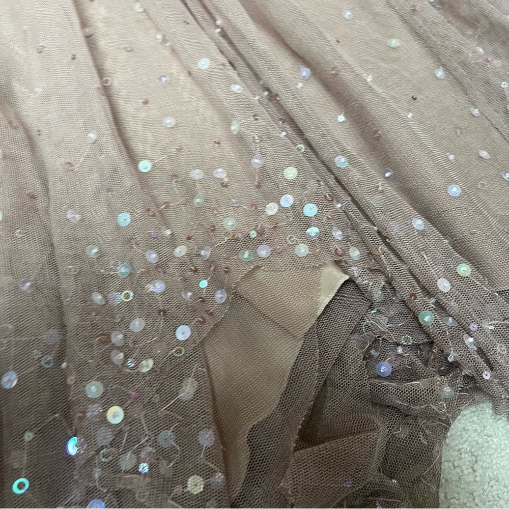 BCBGMaxAzria Gradient Sequin Handkerchief Hem Tulle Party Dress Size S - Picture 6 of 7